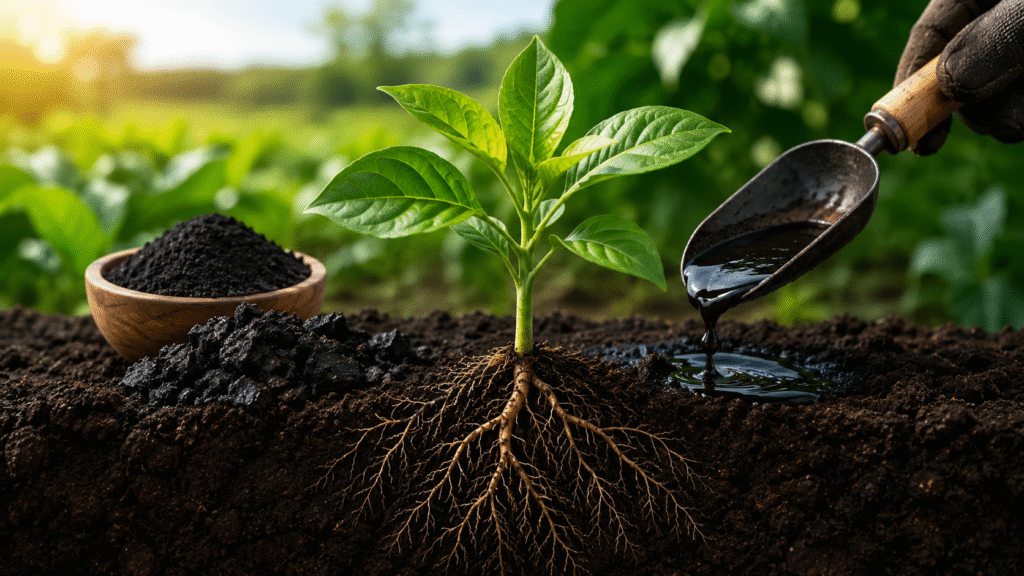 how to apply humic acid to soil