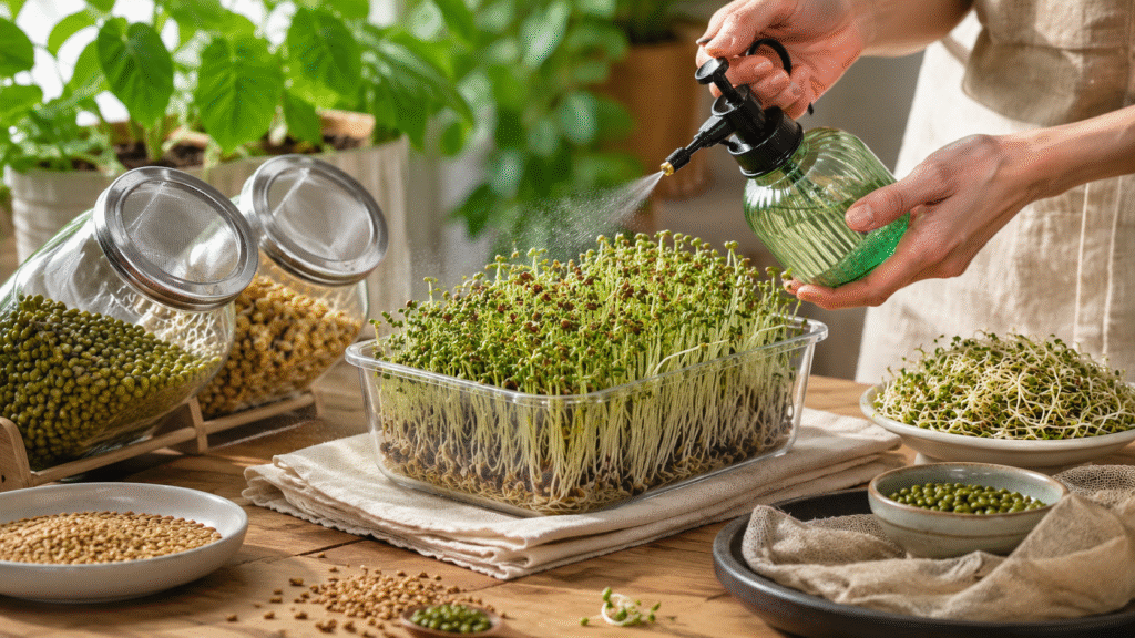 how to grow sprouts commercially