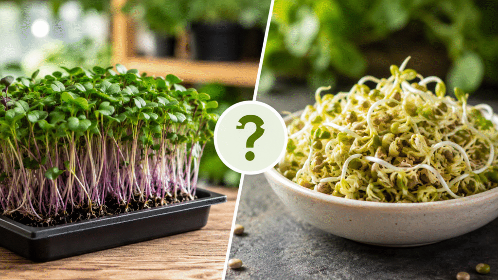 difference between microgreens and sprouts