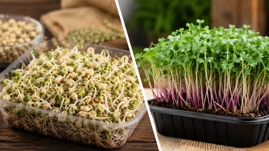 sprouts vs microgreens nutrition comparison

