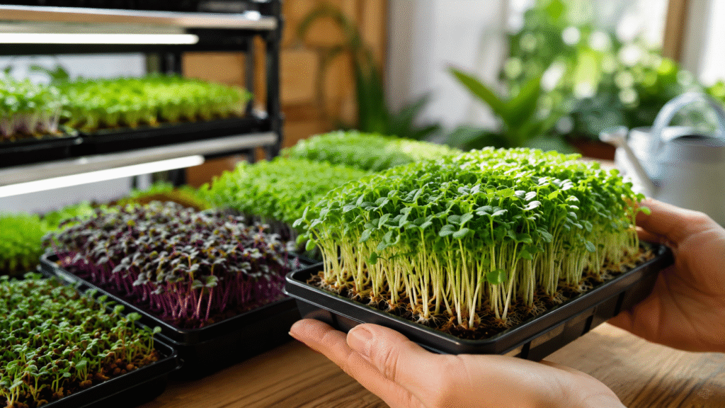 how to grow microgreens indoors
